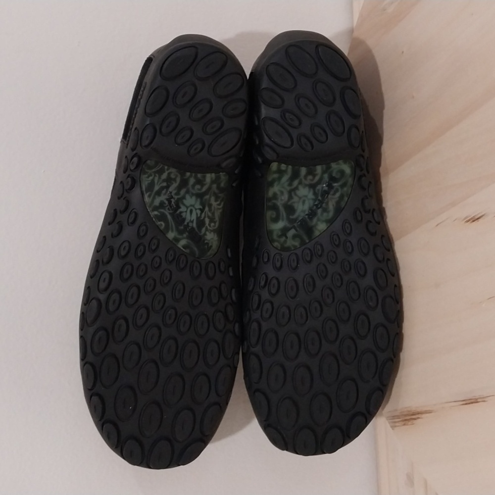 Merrell Maryjane Shoes Size 9.5 Plaza Black Suede Wedge Heel Outdoors Camping - Picture 14 of 14